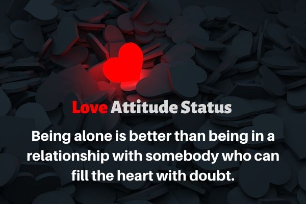 Best Love attitude status in english