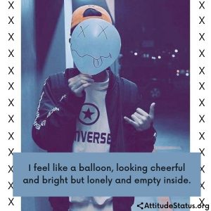 empty inside emotional status in english