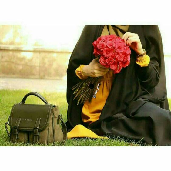 Innocent girl red roses attitude dp