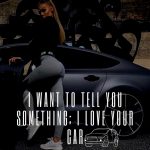 Black car attitude status text only